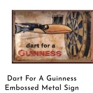 Guinness Toucan Dartboard Metal Vintage Sign